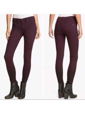 rag & bone Wine-Colored Skinny Jeans